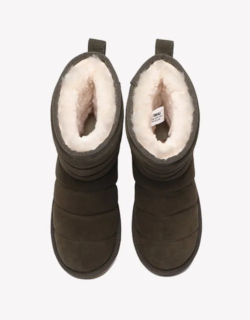 Short Puffer in Army Green