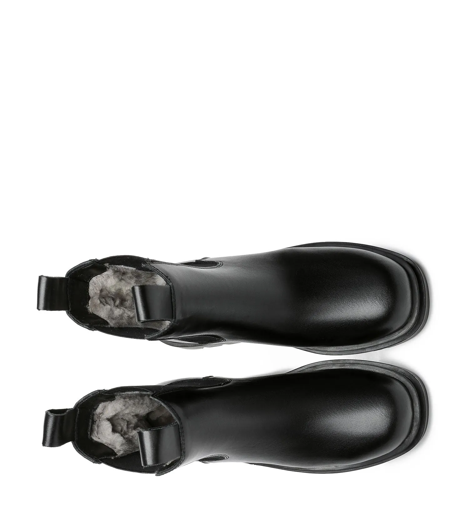 TARRAMARRA Vaneta Women Black Boots Sheepskin Wool Lining
